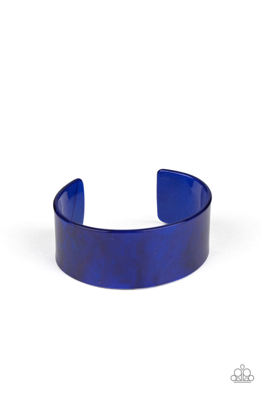 Paparazzi Bracelet ~ Glaze Over - Blue