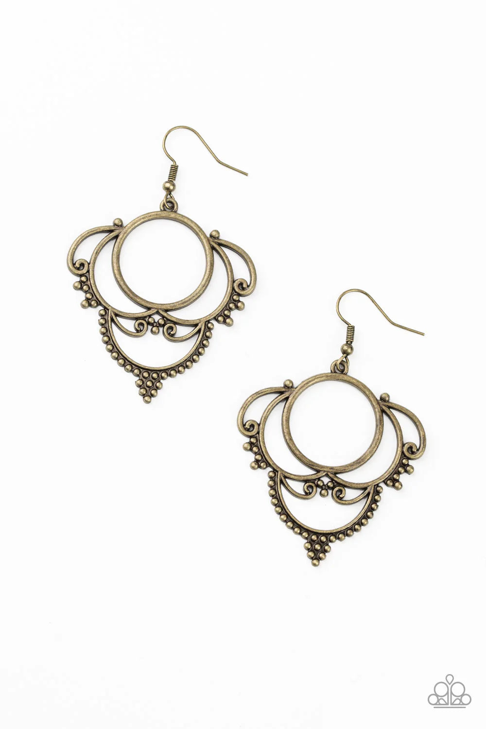 Paparazzi Earring ~ Metallic Macrame - Brass