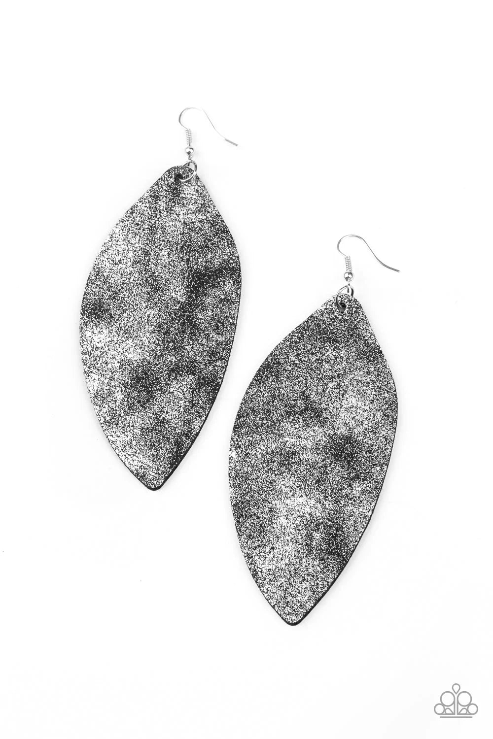 Paparazzi Earring ~ Serenely Smattered - Black