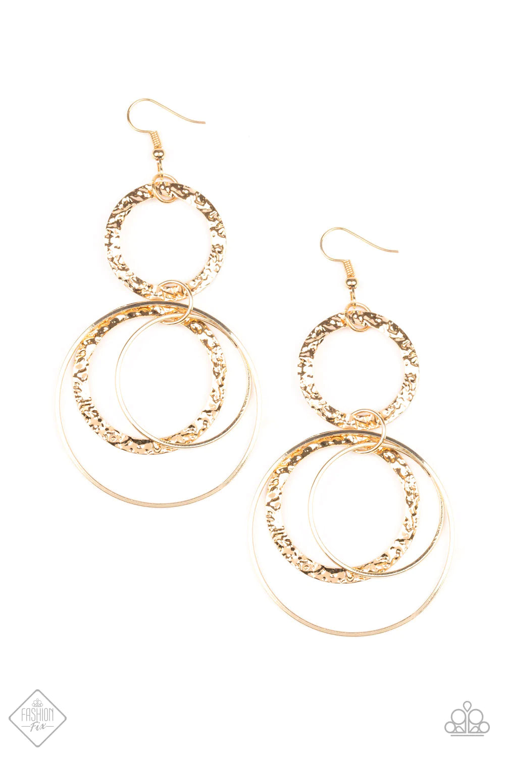 Paparazzi Earring ~ Eclipsed Edge - Gold