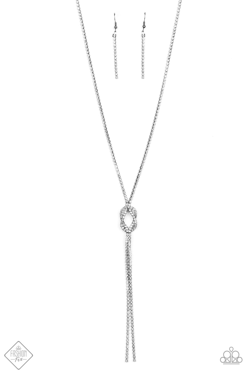 Collar Paparazzi ~ Knockout Knot - Negro - Fashion Fix Septiembre 2020