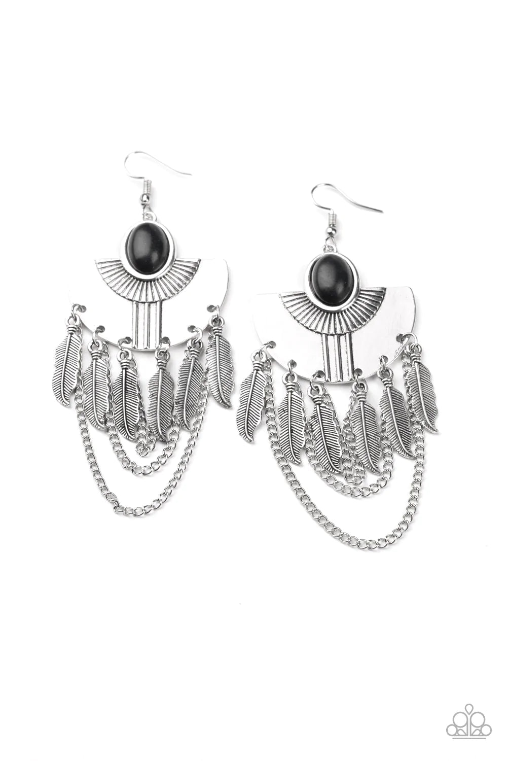 Paparazzi Earring ~ Sure Thing, Chief! - Black