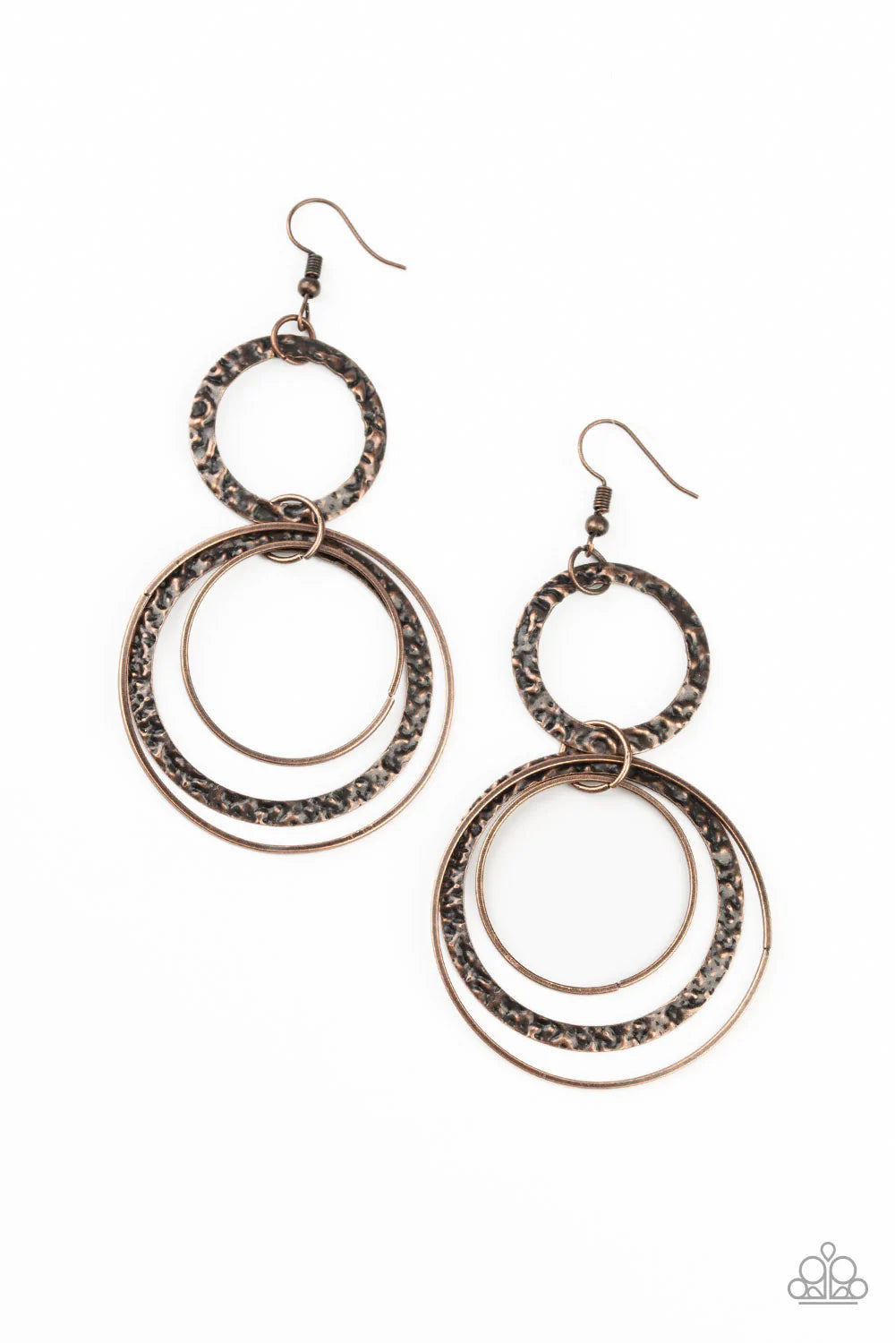 Paparazzi Earring Eclipsed Edge Copper Paparazzi Jewelry Online