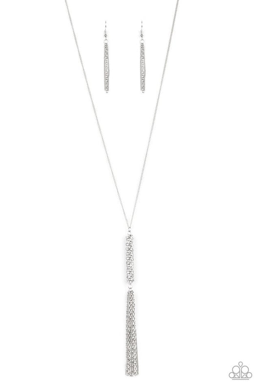 Towering Twinkle - White - Paparazzi Necklace Image