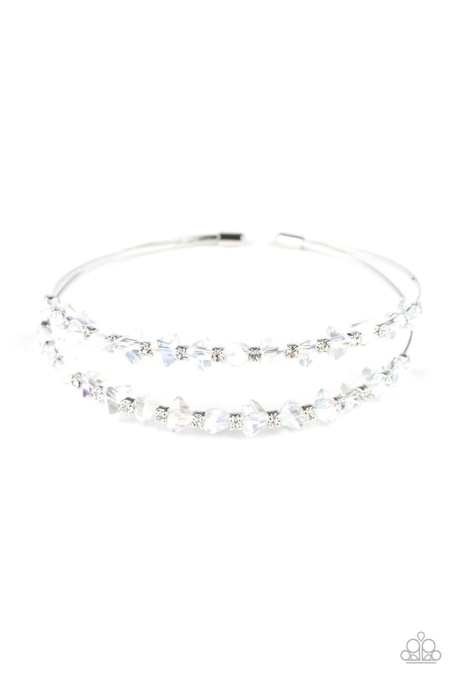 Paparazzi Bracelet ~ Prismatic Posh - White