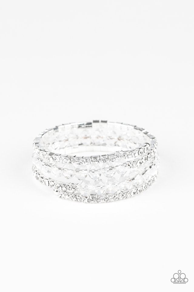 Glam-ified Fashion - White - Paparazzi Bracelet Image