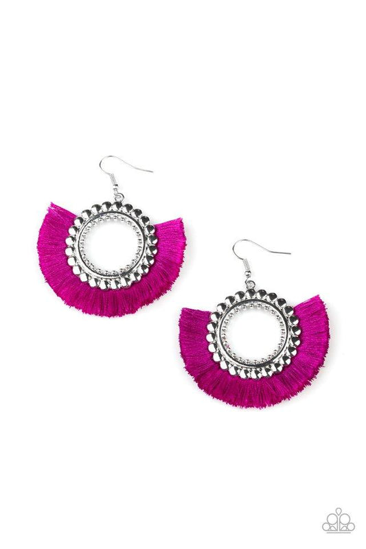 Paparazzi Earring ~ Fringe Fanatic - Purple