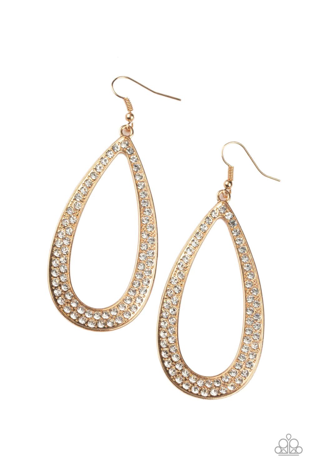 Paparazzi Earring ~ Diamond Distraction - Gold