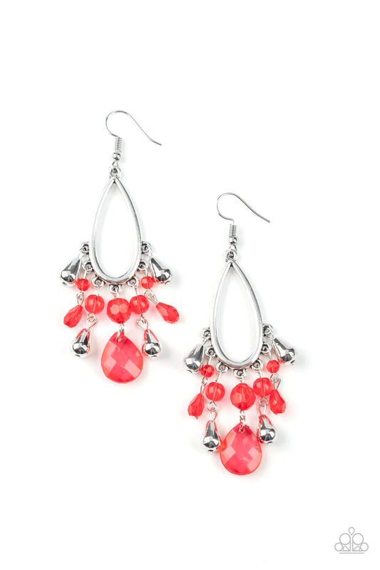 Paparazzi Earring ~ Summer Catch - Red