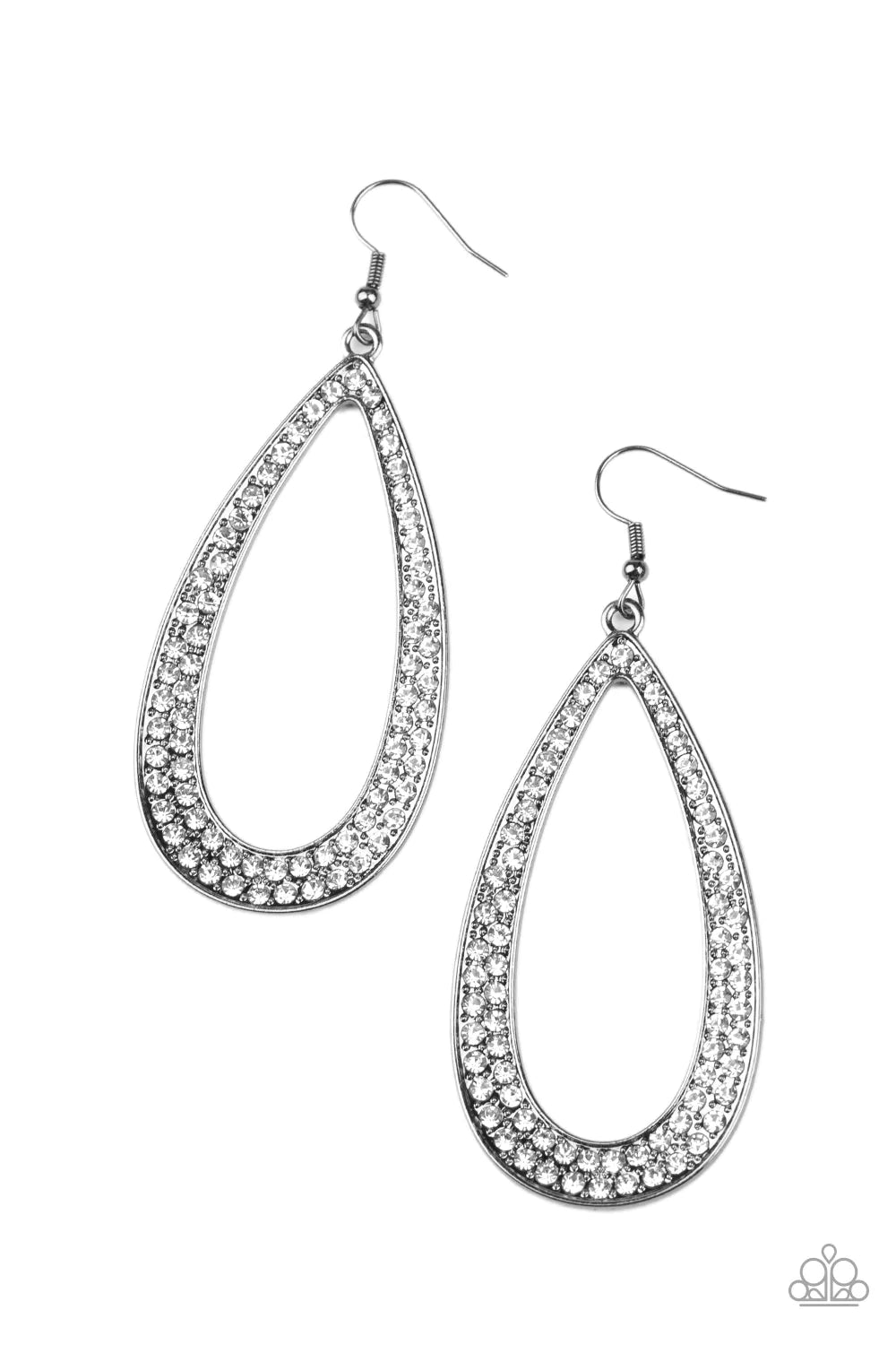 Paparazzi Earring ~ Diamond Distraction - Black
