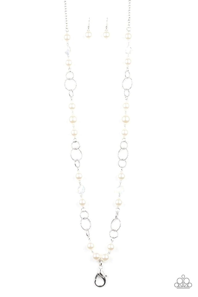 Paparazzi Necklace ~ Prized Pearls - White