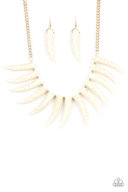 Tusk Tundra - White - Paparazzi Necklace Image