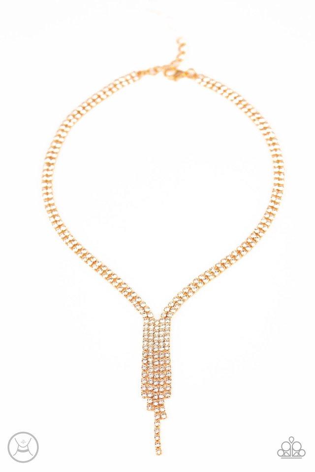 Paparazzi Necklace ~ Double The Diva - Gold