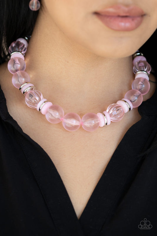 Paparazzi Necklace ~ Bubbly Beauty - Pink