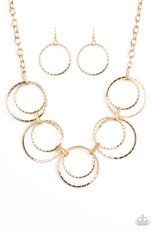Radiant Revolution - Gold - Paparazzi Necklace Image