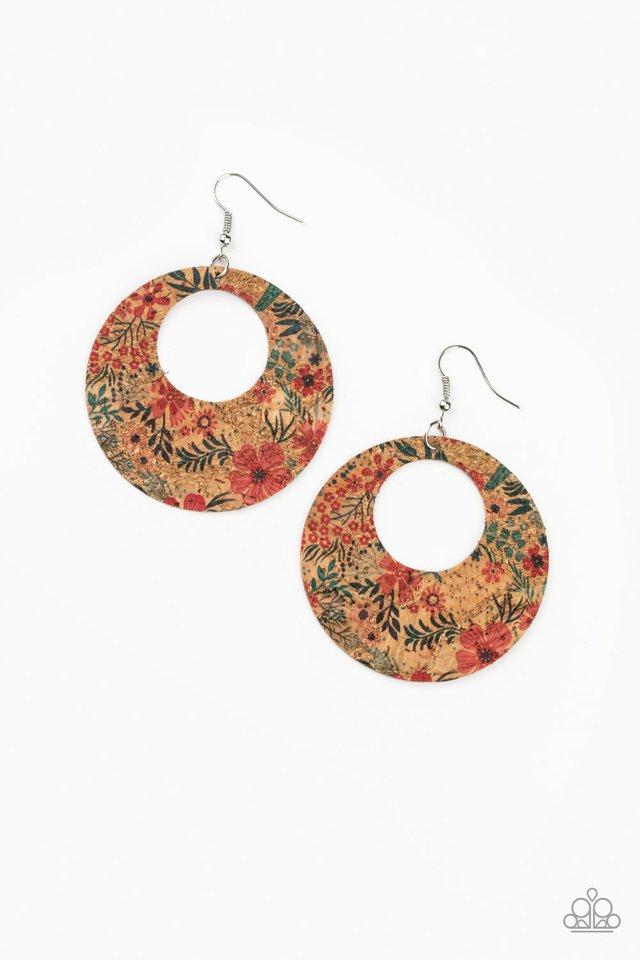 Paparazzi Earring ~ Put A Cork In It - Red