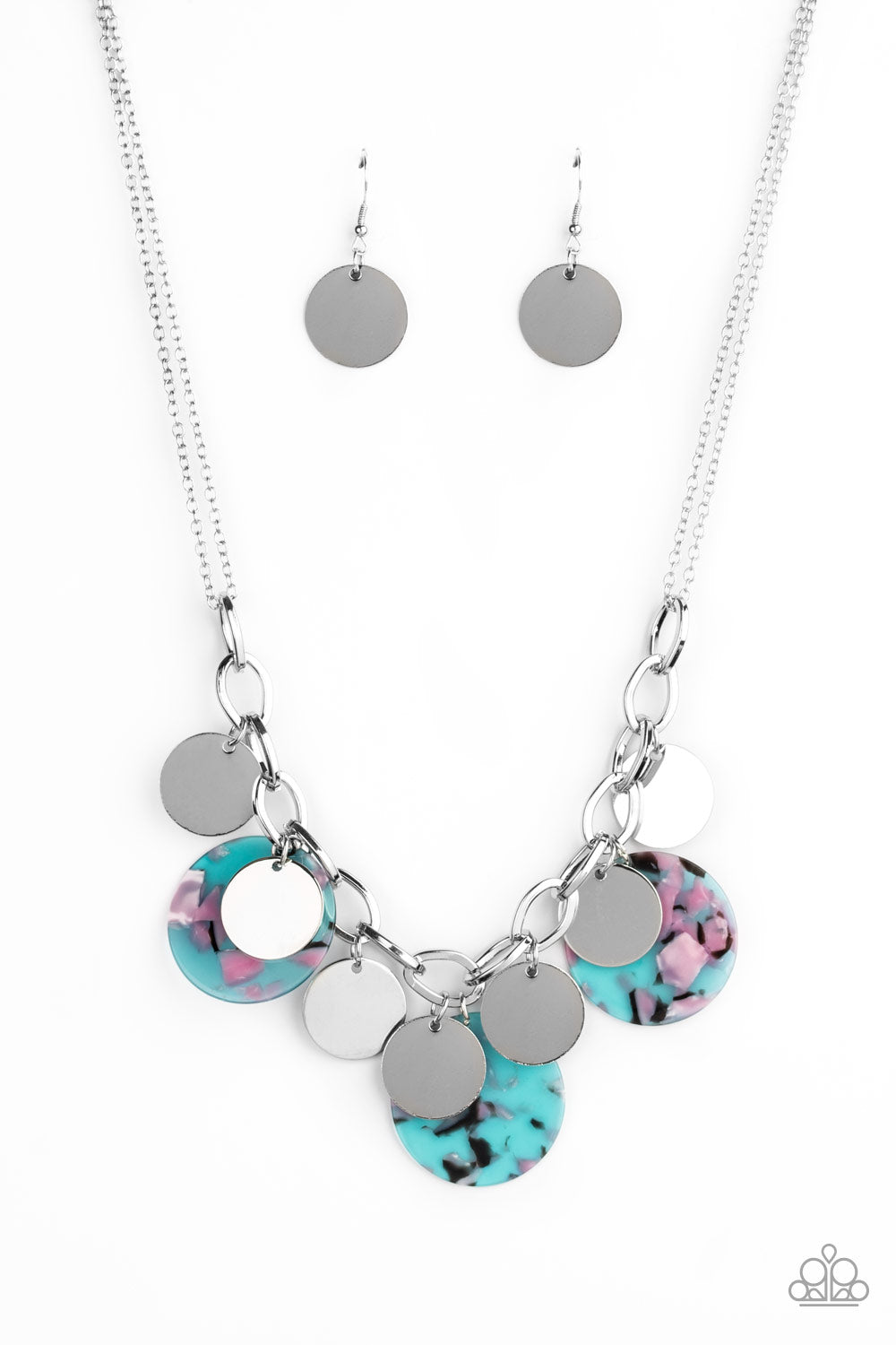 Paparazzi Necklace ~ Confetti Confection - Blue