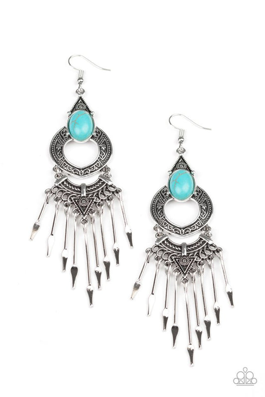 Southern Spearhead - Blue - Paparazzi Earring Image