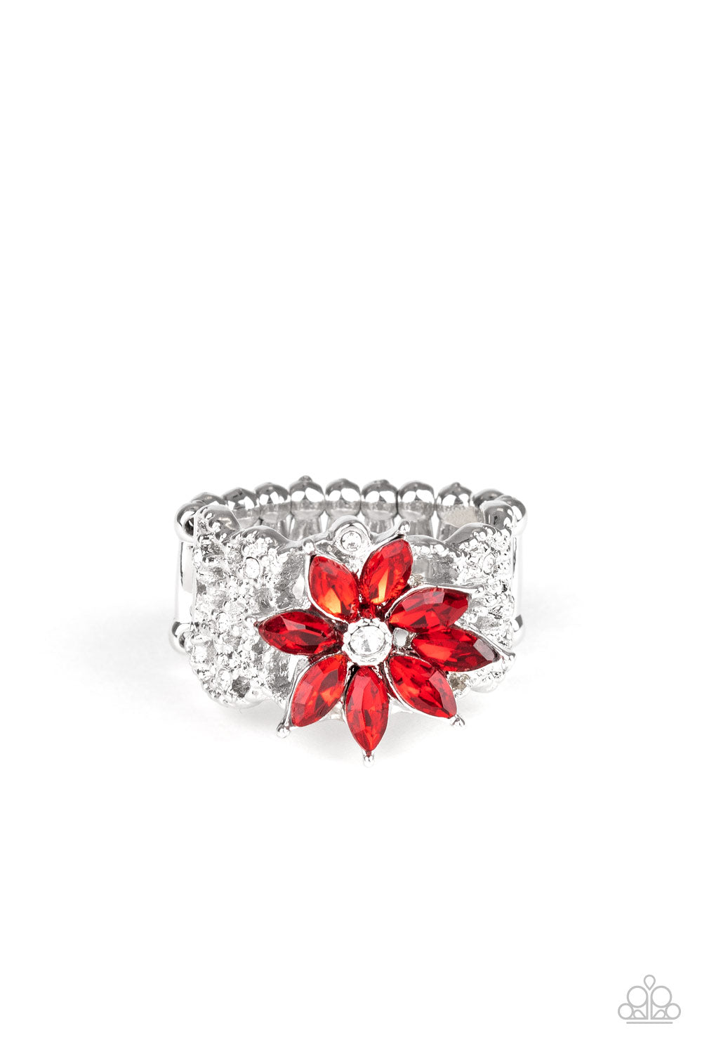 Paparazzi Ring ~ Brilliantly Blooming - Red