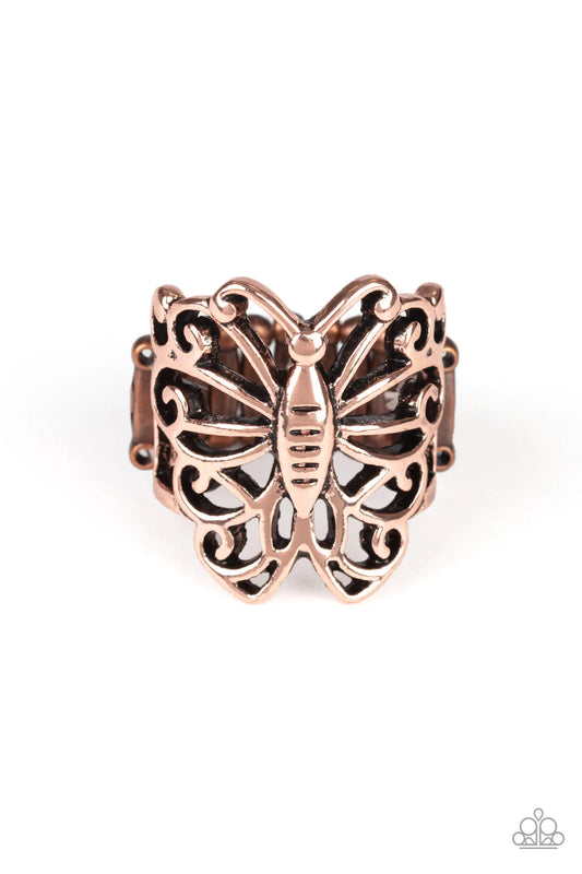 Paparazzi Ring ~ Wouldnt Hurt a BUTTERFLY - Copper