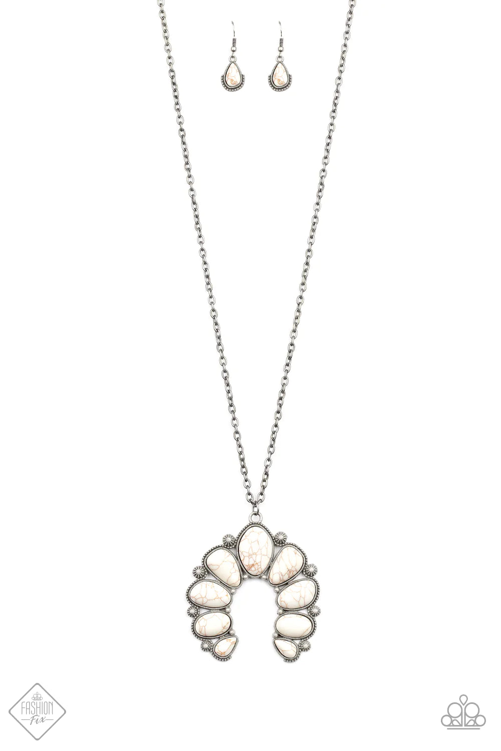 Paparazzi white sale stone necklace