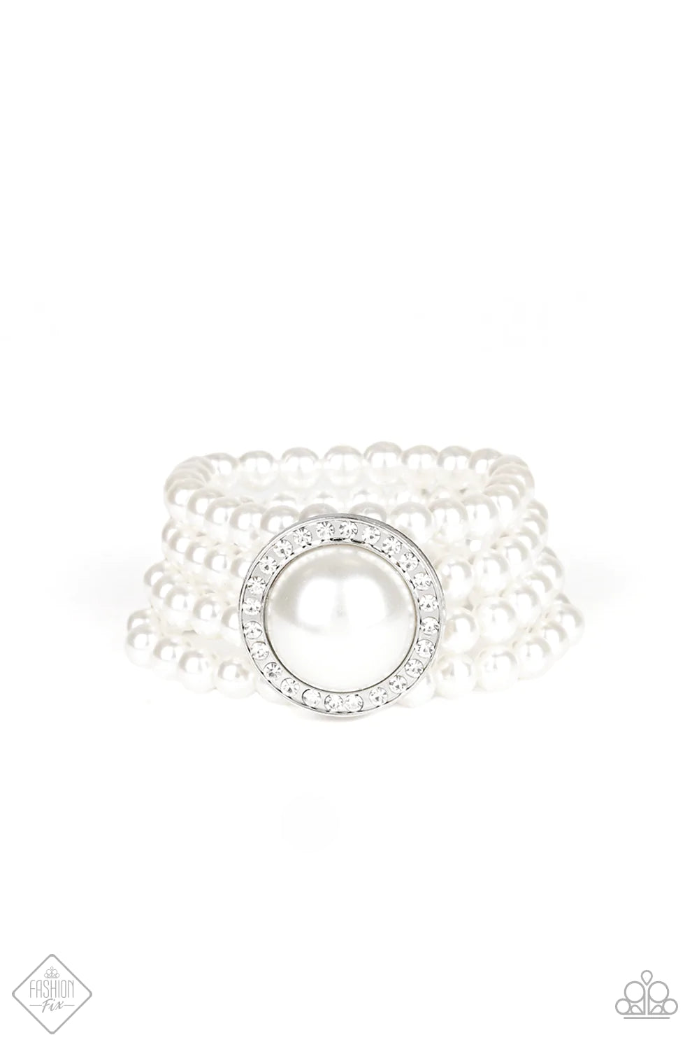 Paparazzi Bracelet ~ Top Tier Twinkle - White