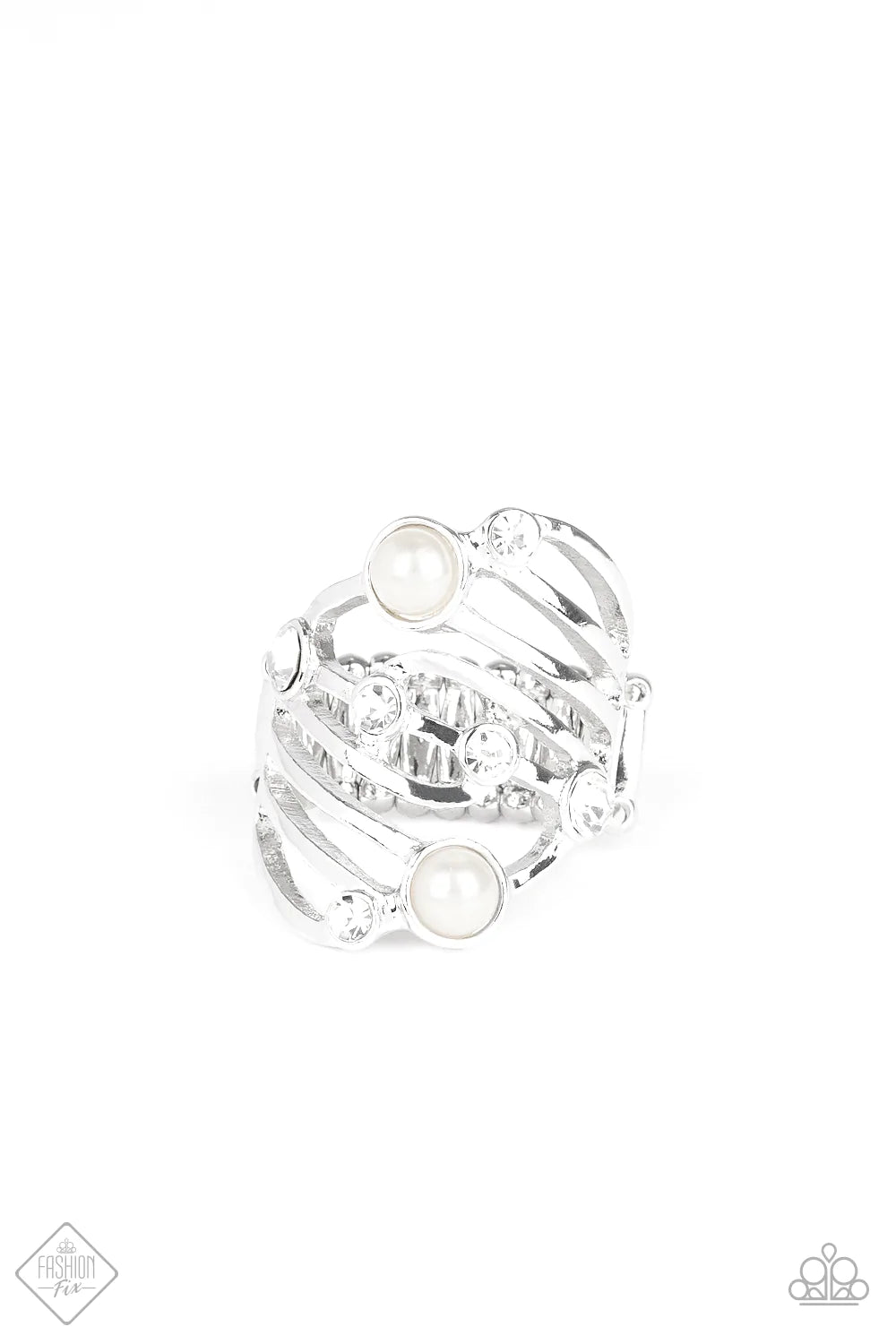 Paparazzi Ring ~ Dancing Diamonds - White