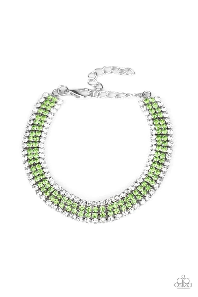 Pulsera Paparazzi ~ Color Me Couture - Verde