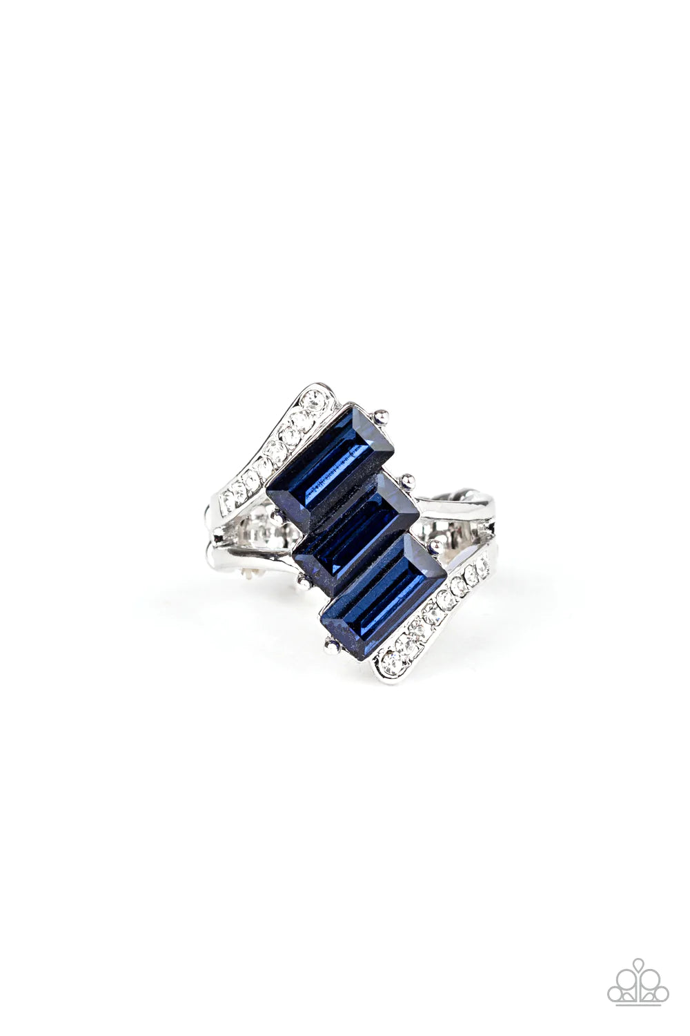Anillo Paparazzi ~ Triple Razzle - Azul