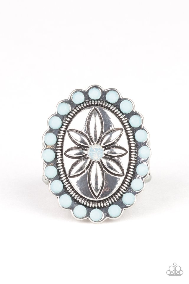 Garden Paradise - Blue - Paparazzi Ring Image