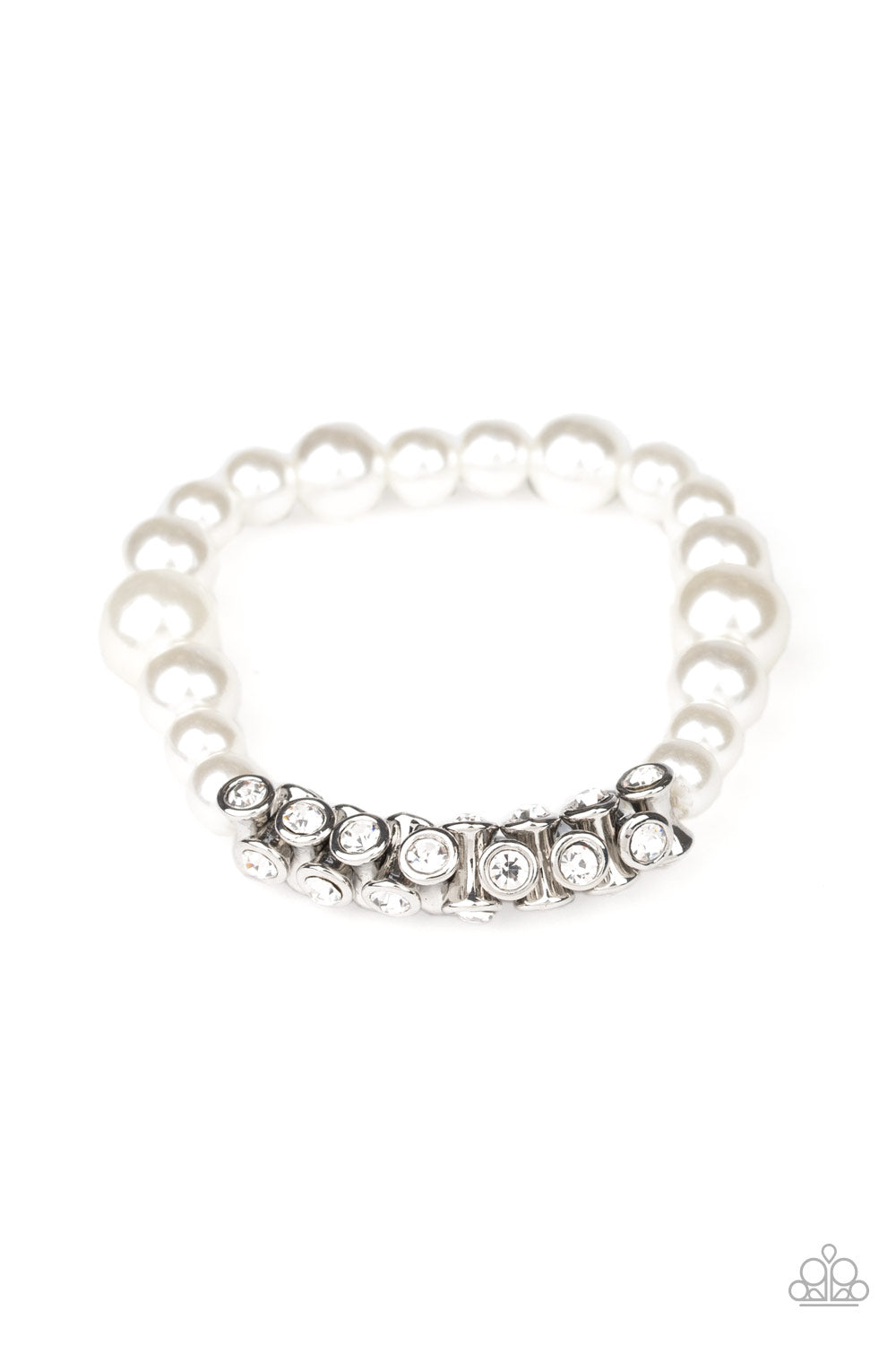 Paparazzi Bracelet ~ Traffic-Stopping Sparkle - White