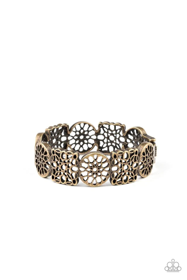 Paparazzi Bracelet ~ Mandala Mixer - Brass