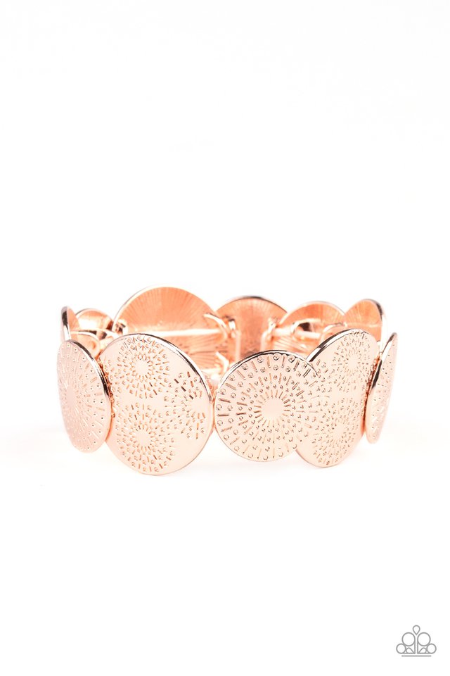 Paparazzi Bracelet ~ Pleasantly Posy - Rose Gold