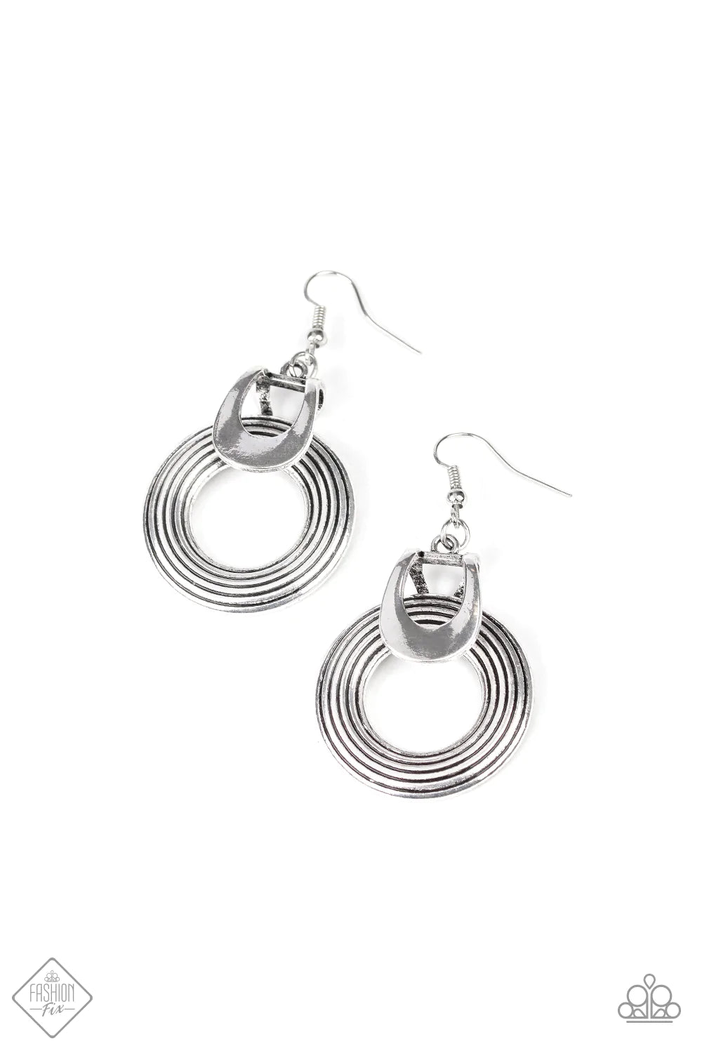 Paparazzi Earring ~ Rustic Retreat - Silver