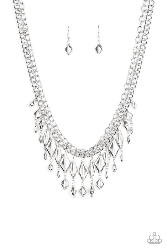 Trinket Trade - Silver - Paparazzi Necklace Image