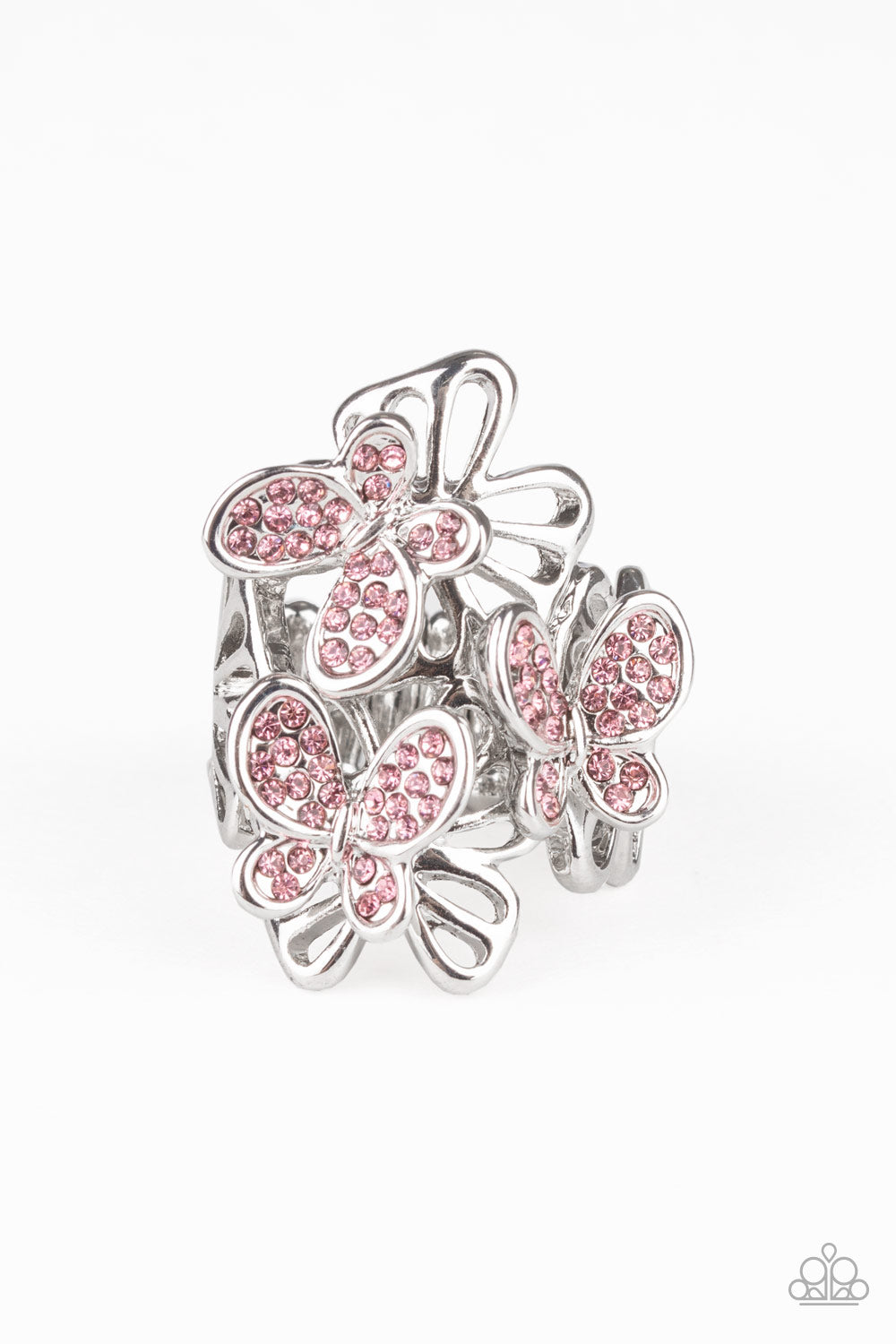 Paparazzi Ring ~ Flighty Flutter - Pink