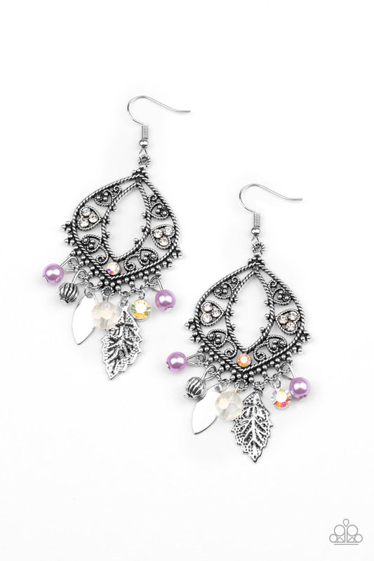 Paparazzi Earring ~ Garden Picnic - Purple