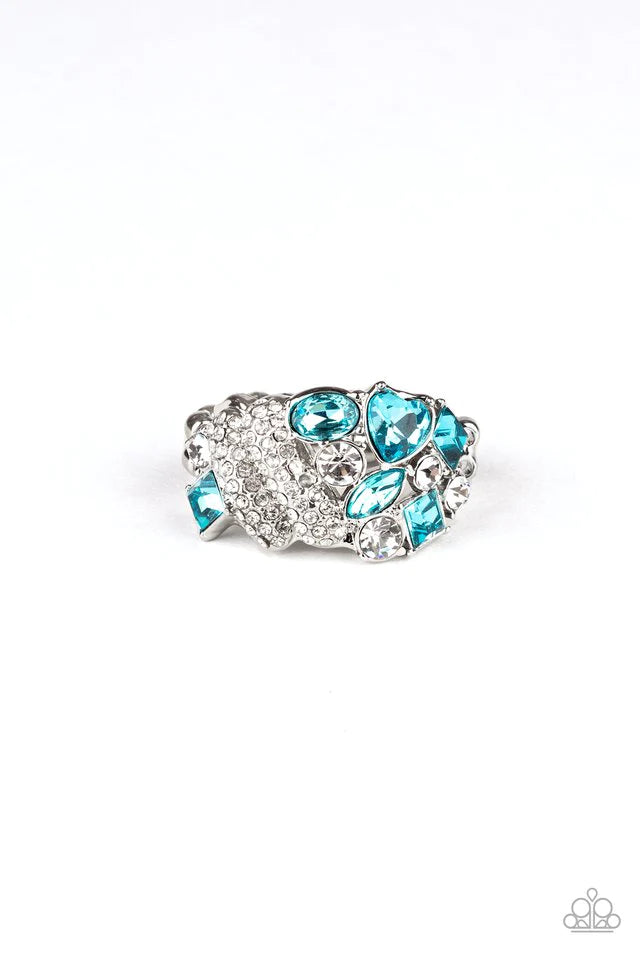 Anillo Paparazzi ~ Busto brillante - Azul
