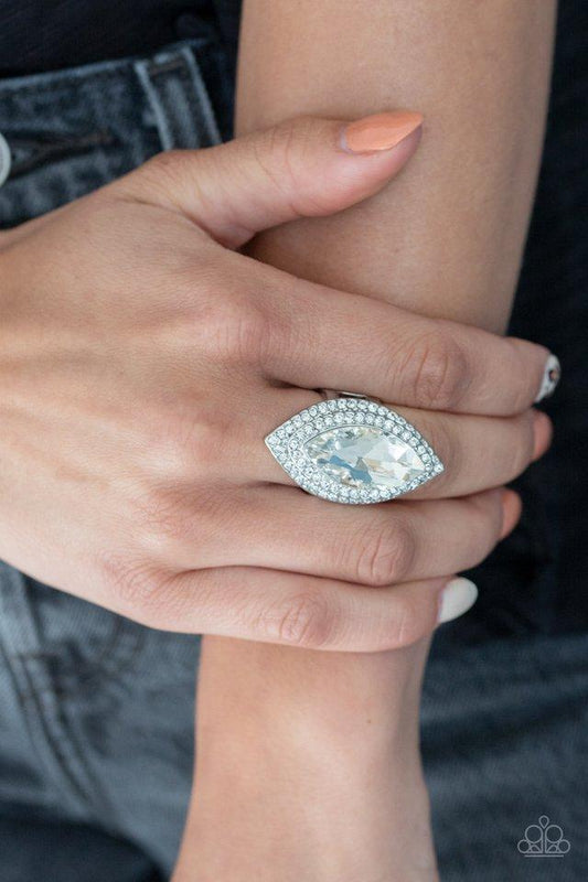 Paparazzi Ring ~ Jaw-Dropping Dazzle - White