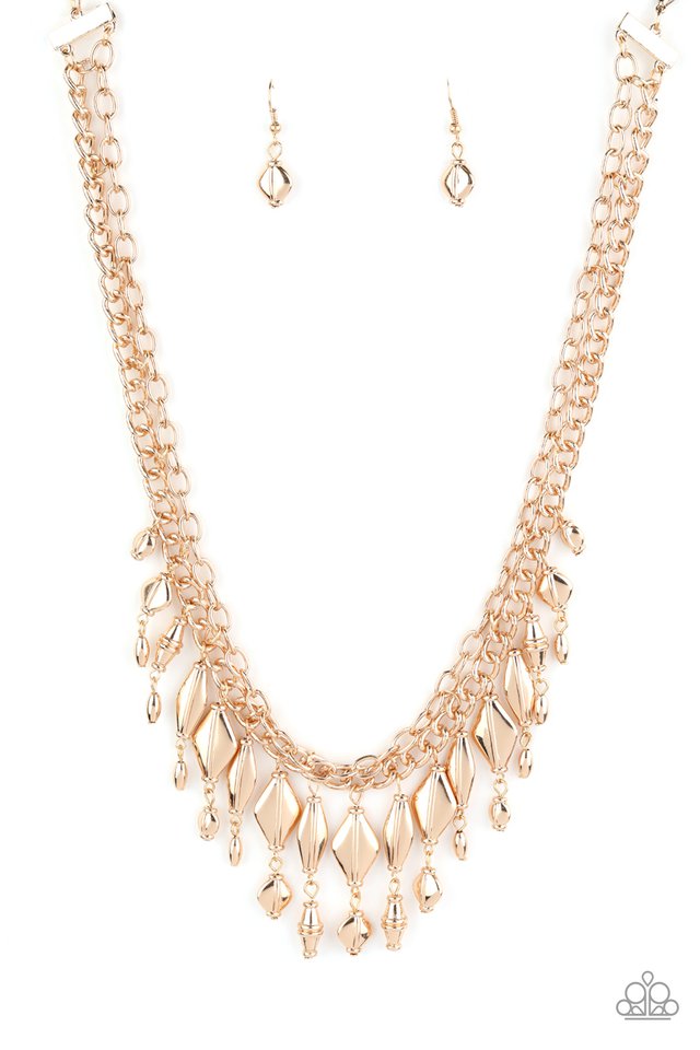 Trinket Trade - Gold - Paparazzi Necklace Image