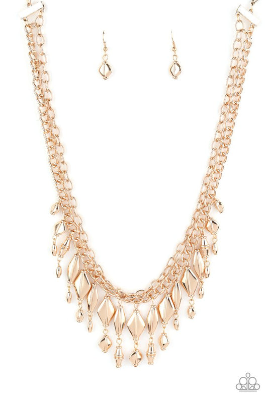 Trinket Trade - Gold - Paparazzi Necklace Image
