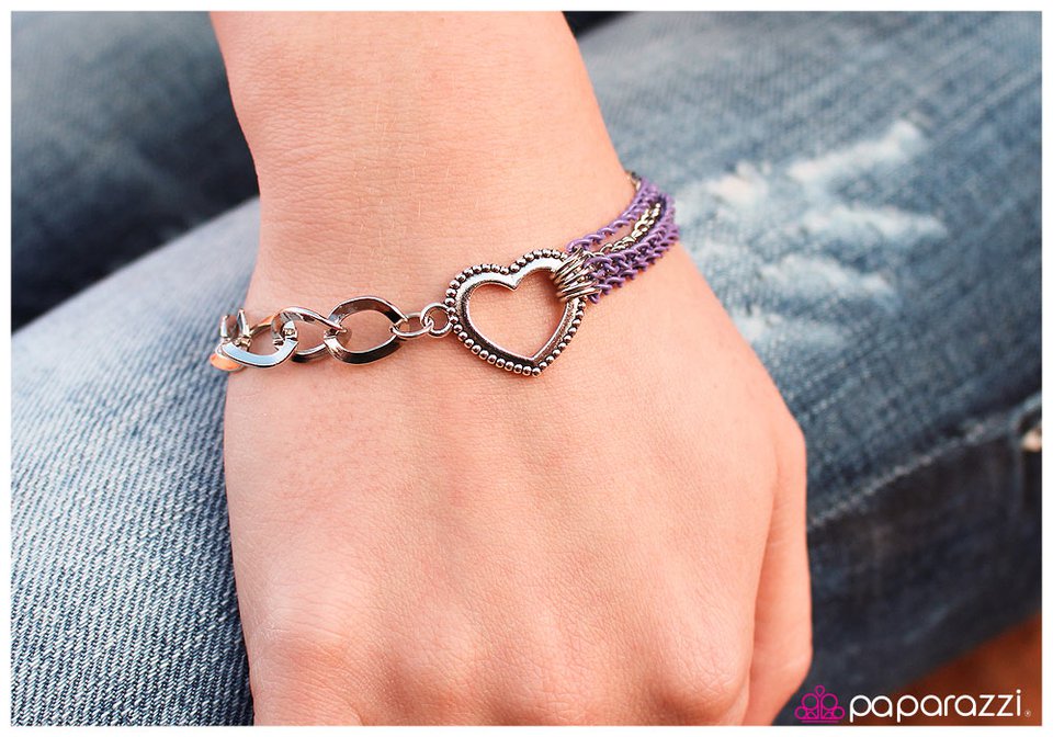 Paparazzi Bracelet ~ First Date - Purple