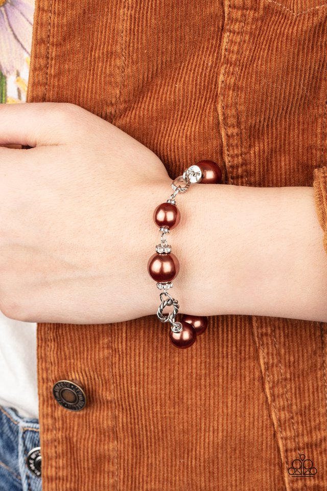Paparazzi Bracelet ~ Boardroom Baller - Brown Paparazzi Bracelet ~ Boardroom Baller - Brown