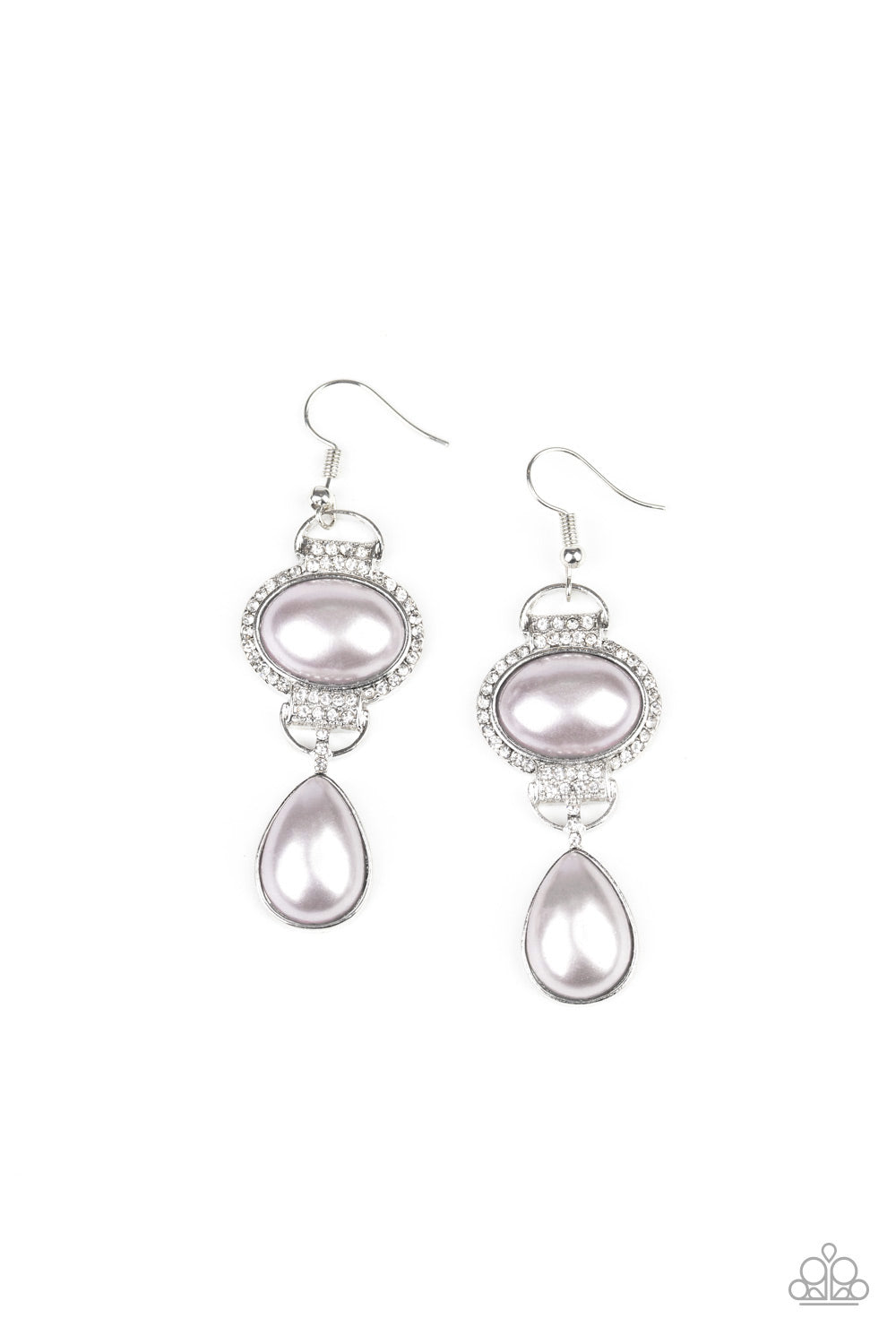 Paparazzi Earring ~ Icy Shimmer - Silver