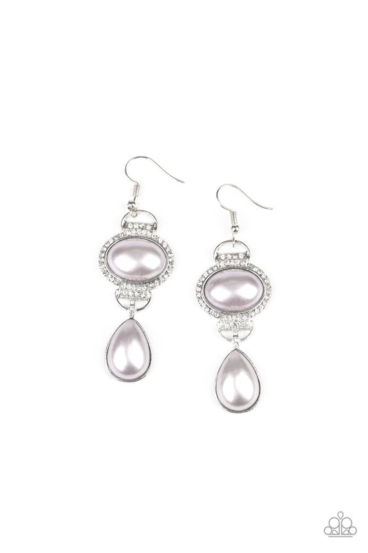 Paparazzi Earring ~ Icy Shimmer - Silver
