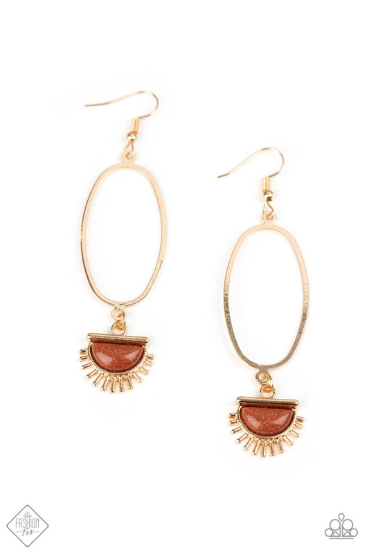 Paparazzi Earring ~ SOL Purpose - Gold