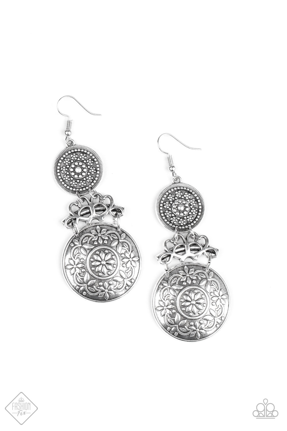 Paparazzi Earring Fashion Fix Aug2020 ~ Garden Adventure - Silver