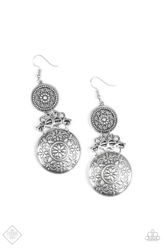Paparazzi Earring Fashion Fix Aug2020 ~ Garden Adventure - Silver