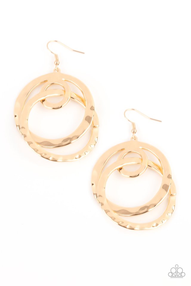 Modern Relic - Gold - Paparazzi Earring Image