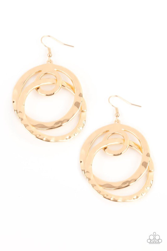 Modern Relic - Gold - Paparazzi Earring Image
